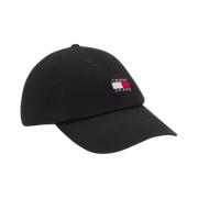 Tommy Jeans Svart Baseballkeps - Broderad Logotyp Black, Unisex