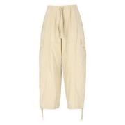 Kenzo Beige Cargo Byxor med Dragsko Beige, Dam