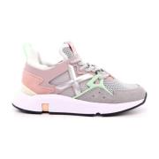 Munich Dam Clik 41 Sneakers i Grå/Rosa Läder/Mesh Gray, Dam