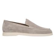 Estro Herr Ljus Beige Loafers tillverkade av Äkta Velour Beige, Herr