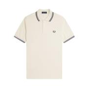 Fred Perry Polo skjorta med dubbel rand Beige, Herr