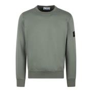 Stone Island Logo Crewneck Sweatshirt Green, Herr