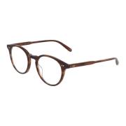 Garrett Leight Rund acetatramglasögon Brown, Unisex