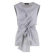 Fabiana Filippi Silkebåge Tank Top Gray, Dam