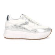 Voile Blanche Silver Urban Sneaker med Metalliska Detaljer Gray, Dam