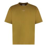 Drole de Monsieur Klassisk Bomull Crew-neck T-shirt Yellow, Herr