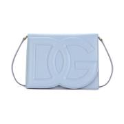 Dolce & Gabbana Klar Blå Läder Crossbody Väska Blue, Dam