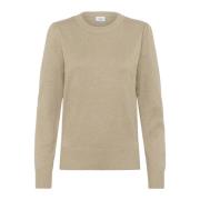 Saint Tropez Taupe Melange Stickad Tröja Beige, Dam