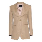 Dondup Öken Linne Blazer Beige, Dam