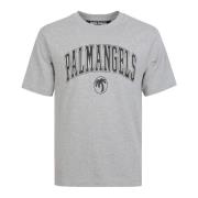 Palm Angels College Slim Tee Grå Melange Gray, Herr