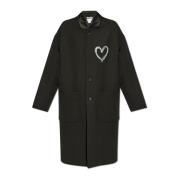 Moschino Jacka med hjärtformat tryck Black, Dam