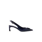 Iceberg Blå patentläder spetsiga slingbacks med Iceberg monogram Blue,...