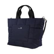 Harmont & Blaine Quiltad Tote Navy Vadderad Väska Blue, Dam