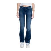 ONLY Blå Bootcut Jeans med Fickor Blue, Dam