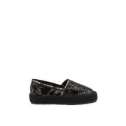 Love Moschino Tyg Slip-On Sneakers för Kvinnor Black, Dam