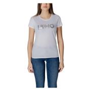 Liu Jo Vit Bomull Rund Hals T-shirt White, Dam