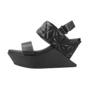 United Nude Delta Wedge Sandal Black, Dam