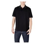 Armani Exchange Klassisk kortärmad poloskjorta Black, Herr