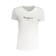 Pepe Jeans Vita Bomullstoppar & T-shirt White, Dam