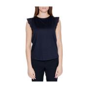 VERO MODA Svart dam-t-shirt Blue, Dam