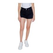 VERO MODA Svarta High Waist Denim Shorts Black, Dam