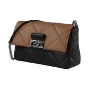 Harmont & Blaine Vadderad läder crossbody-väska Black, Dam