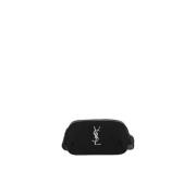 Saint Laurent Logo Bältesväska Stilren och Funktionell Black, Herr