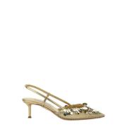 Aquazzura Can Can Pumps med metalliskt spänne Gray, Dam