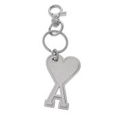 Ami Paris Nyckelring med logotyp Gray, Unisex