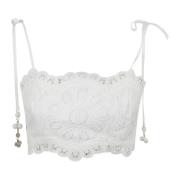 Zimmermann Vit Broderad Topp Ottie Bodice White, Dam