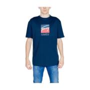 Tommy Jeans Blå Återvunnen Bomull T-shirt Blue, Herr