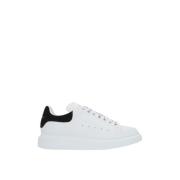 Alexander McQueen Vita låga sneakers med svart mockahäl White, Dam