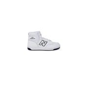 New Balance Perforerade Läder High Top Sneakers White, Dam