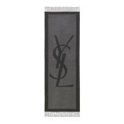 Saint Laurent Sidenscarf med fransar Gray, Herr