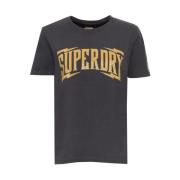 Superdry Bi-Color Logo T-shirt Kortärmad Black, Dam