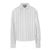 Max Mara Weekend Crop Oxford Bomull Skjorta White, Dam