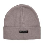 Calvin Klein Grå Enfärgad Polyester Beanie Hat Gray, Herr