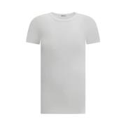 Brunello Cucinelli Monokrom Crew Neck T-shirt White, Dam