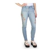 Armani Exchange Skinny Jeans med logotypdetaljer Blue, Dam