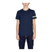 Emporio Armani Blå Enkel Rund Hals T-shirt Blue, Herr