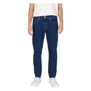 Calvin Klein Jeans Mörk Tvätt Straight Leg Jeans Blue, Herr