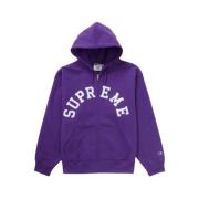 Supreme Lila Zip Hoodie Champion Samarbet Purple, Herr