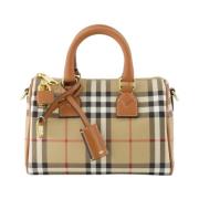 Burberry Vintage Check Bowlingväska Beige, Dam