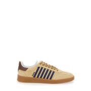 Dsquared2 Brun Logo Låg Topp Läder Sneakers Brown, Herr