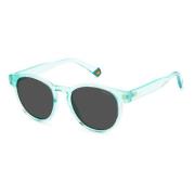 Polaroid Bl plast solglasgon Pantos stil Blue, Unisex