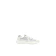 Prada Läder Mesh Sneakers White, Herr