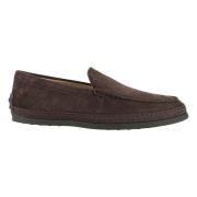 Tod's Brun Mocka Slip-On Raffia Sneakers Brown, Herr