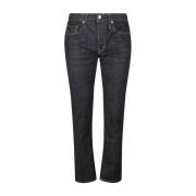 Tom Ford Stretch Rak Passform Denim Jeans Black, Herr