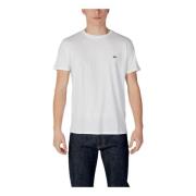 Lacoste Klassisk Vit Bomull T-shirt White, Herr