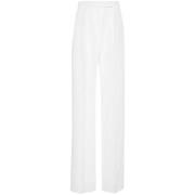 Max Mara Vita brudbyxor med veckdetaljer White, Dam